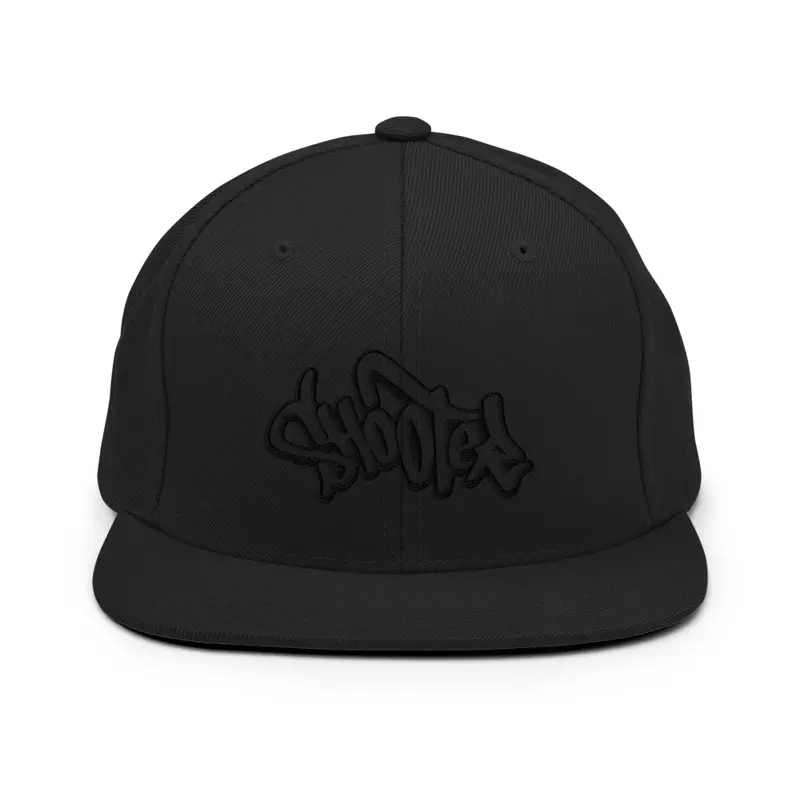 Shooter Black on Black Snapback Hat